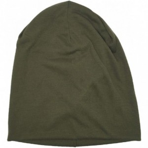 Skullies & Beanies Unisex Sleep Hat Soft Cotton Beanie Street Dancer Cap Watch Hat - Army Green - C8189I9UG3D $20.83