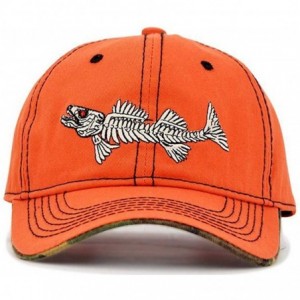 Baseball Caps Outdoors Mountains Fishing Embroidery Baseball-Cap Trucker-Hat - Orange - CO18L3Y6K4I $20.50