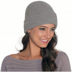 Skullies & Beanies Beanie for Women and Men Unisex Warm Winter Hats Acrylic Knit Cuff Skull Cap Daily Beanie Hat - Light Grey...
