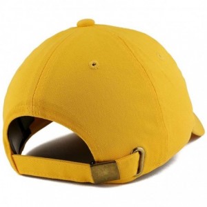 Baseball Caps Number 1 Dad Embroidered Low Profile Soft Cotton Dad Hat Cap - Gold - CK18D56QMHA $33.55