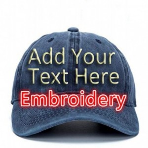 Baseball Caps Custom Embroidered Baseball Hat-Personalized Hat-Trucker Cap for Men/Women(Black) - Retro Navy - C318H822ARN $3...