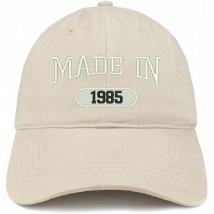 Baseball Caps Made in 1985 Embroidered 35th Birthday Brushed Cotton Cap - Stone - CI18C9HMYYG $35.47