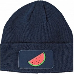 Skullies & Beanies Watermelon Emoji Meme Chest Winter Knit Beanie Hat - Blue - CZ12O18HQF3 $37.90