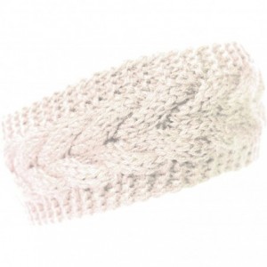 Cold Weather Headbands Plain Braided Winter Knit Headband - Ivory - C211OQ1E54D $15.73