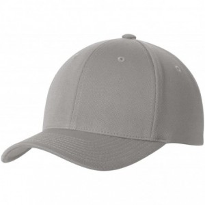 Baseball Caps Cool and Dry Flexfit Moisture Wicking Caps in Adult Sizes - S/M- L/XL - Grey Heather - CU11LLYLZT1 $38.53
