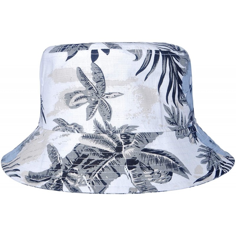 Bucket Hats Fashion Print Bucket Hat Summer Fisherman Cap for Women Men - Black White - CE18UGMKOXA $27.99