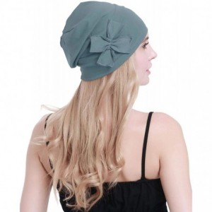 Skullies & Beanies Cotton Chemo Turbans Headwear Beanie Hat Cap for Women Cancer Patient Hairloss - Cotton Light Olive - CY18...