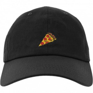 Baseball Caps Cap Pizza Slice Pepperoni Embroidery Stitch Baseball Hat - Black - CH186XGGN7K $26.31