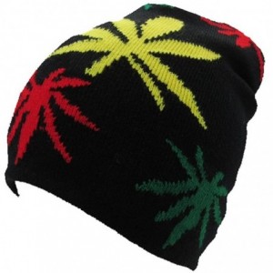 Skullies & Beanies Jamaica Reggae Rasta Slouchy Stripe Baggie Skull Cap - Prh48-red - C417YSWA4NI $18.56