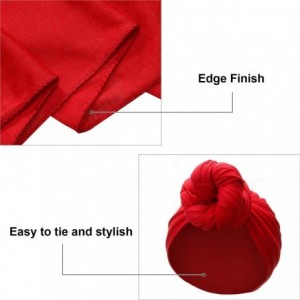 Headbands 2 Pieces Stretch Head Wrap Scarf Stretchy Turban Long Hair Scarf Wrap Solid Color Soft Head Band Tie for Women - CM...