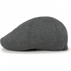 Newsboy Caps Soft cotton Newsboy Flat Cap ivy stretch Driver Hunting Hat - Dark Grey - CI1102EWK09 $37.04