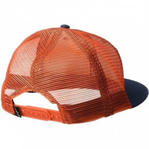 Baseball Caps Men's Logo Flexfit Hat Flat Bill Trucker Snap Back - Corp Trucker Navy/Orange - C718DYT6X32 $38.65
