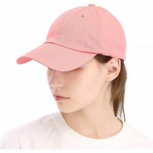 Baseball Caps Unisex Washed Dyed Cotton Adjustable Solid Baseball Cap - Dfh269-peach - C518GM8GQ77 $21.25