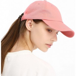Baseball Caps Unisex Washed Dyed Cotton Adjustable Solid Baseball Cap - Dfh269-peach - C518GM8GQ77 $19.93