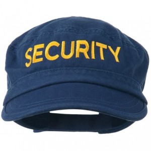 Baseball Caps Security Embroidered Enzyme Army Cap - Navy - CP11V0OEXQT $51.14