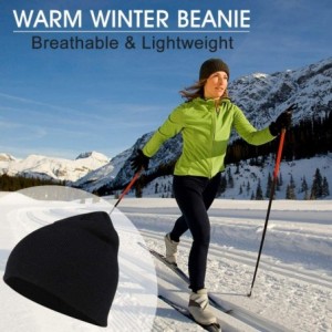 Skullies & Beanies Beanie Cap- Soft Stretch Acrylic Knit Winter Hats Warm Gifts for Men/Women/Kids - 2 Pack Midnight Navy - C...
