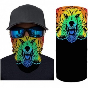 Balaclavas Cool 3D Animal Print Bandana Neck Gaiter Scarf Dust Wind Balaclava Headband for Men Women - Rainbow Tiger - C0197Z...