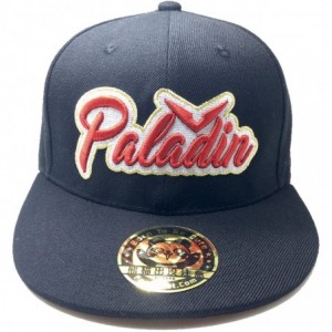 Baseball Caps Paladin Voltron Cursive 3D Puff Embroidery HAT - Red - CL18CMS4RKW $40.31