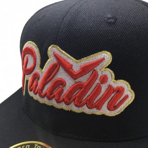 Baseball Caps Paladin Voltron Cursive 3D Puff Embroidery HAT - Red - CL18CMS4RKW $35.57