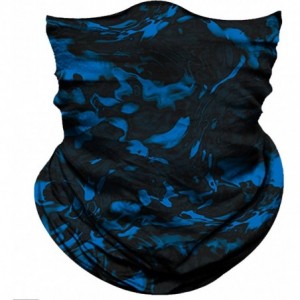 Balaclavas Seamless Bandana Face Mask Rave Men Women for Dust Sun Wind Protection - Pure Black Blue - C41929RXZ46 $21.47