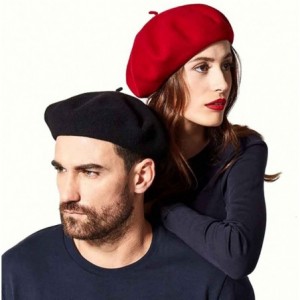 Berets Heritage Classiques Authentique Traditional French Wool Beret - Wine - CU12I6T50MV $89.21