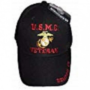Skullies & Beanies U.S.M.C. Veteran Semper Fi USMC EGA Marines Black Baseball Ball Cap Hat - CH12NEVMBC6 $28.53