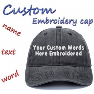 Baseball Caps Custom Embroidered Adjustable Baseball Hat Embroidery Cowboy Caps Men Women Text Gift - Dark Gray1 - CX18H484MK...