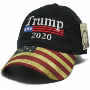 Baseball Caps Donald Trump Hat Keep America Great 2020 Cap MAGA President 2020 American Flag USA (Black American Flag Bill) -...