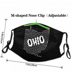 Balaclavas Unisex Ohio Represent (2) Half Face Mouth-Muffle for Mens Womens Thick Washable Face Covers - 6 Black - CD199GQ5IL...