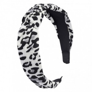 Headbands Leopard Print Top-knot Headband (Black) - Black Leopard - CT18SRX806W $22.94