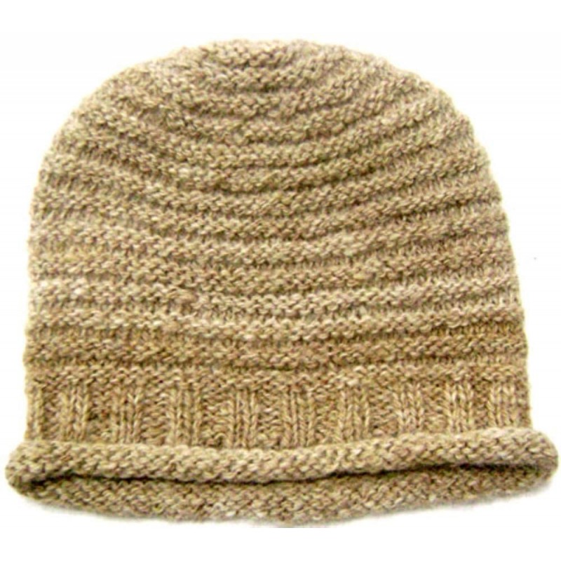 Skullies & Beanies Alpaca Cap - Warm and Soft - Available in Various Models - Light Brown - CA11OJ6QM3H $42.83