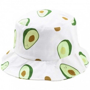 Bucket Hats Fashion Fruit Bucket Hat for Women Trendy Strawberry Painted Foldable Summer Cotton Fisherman Sun Caps - C118WSCO...