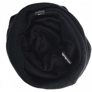 Skullies & Beanies FORBUSITE Knit Slouchy Beanie Hat Skull Cap for Mens Winter Summer - Black Striped - CN1865MMGXT $25.32
