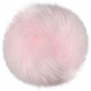 Skullies & Beanies Fashion DIY Faux Fox Fur Fluffy Pompom Ball for Knitting Hat Hats (Pink) - Pink - CA189K0GS0X $18.00
