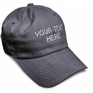 Baseball Caps Soft Baseball Cap Custom Personalized Text Cotton Dad Hats for Men & Women - Dark Denim - CB18DMEL00L $34.25
