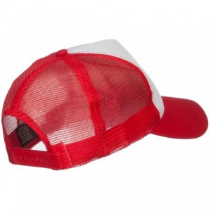 Baseball Caps Trainer Red Poke Monster Embroidered Mesh Cap - White Red - CP12LJZ0KU1 $40.84