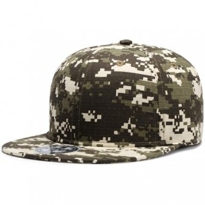 Baseball Caps Unisex Snapback Hats Adjustable USA Army Camouflage Flat Brim Baseball Cap - W121 - CF18R4CNNTX $23.86