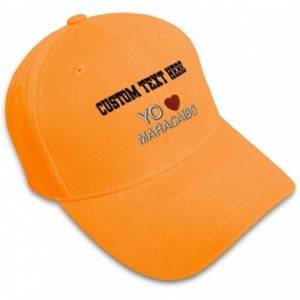 Baseball Caps Custom Baseball Cap Yo Amo Maracaibo Spanish Embroidery Dad Hats for Men & Women - Orange - CC18ANL6LHY $37.96