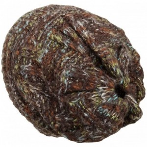 Skullies & Beanies Womens Ponytail Messy Bun Beanie Tail Soft Stretch Cable Knit Warm Beanie Hats - Coffee - C318Y6W62R6 $17.97