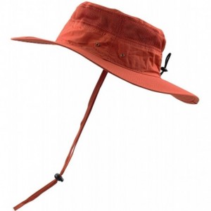 Skullies & Beanies Men Summer Sun Hat UV Protection Wide Brim Mesh Bucket Hats for Outdoor Fishing Beach - Brown - C918RR3N9I...