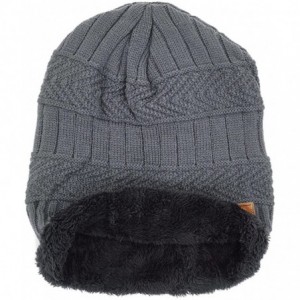 Skullies & Beanies Women's Beanie Hat Scarf Set Knit Warm Thick Winter Snow Skull Caps - Gary - CJ1857K0ENM $18.25