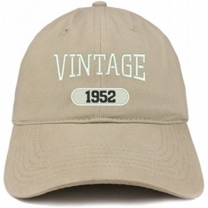 Baseball Caps Vintage 1952 Embroidered 68th Birthday Relaxed Fitting Cotton Cap - Khaki - CT180ZL3E3L $34.96