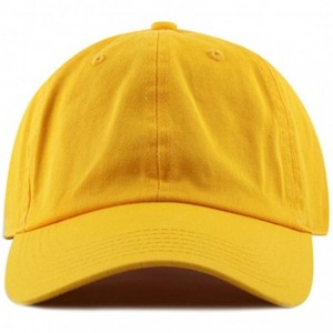 Baseball Caps Plain Stonewashed Cotton Adjustable Hat Low Profile Baseball Cap. - Gold - C512O7ZER94 $18.40