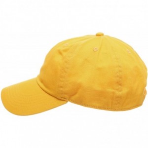 Baseball Caps Plain Stonewashed Cotton Adjustable Hat Low Profile Baseball Cap. - Gold - C512O7ZER94 $18.40