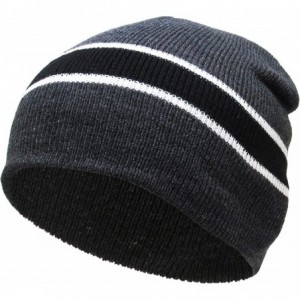 Skullies & Beanies Thick and Warm Mens Daily Cuffed Beanie OR Slouchy Made in USA for USA Knit HAT Cap Womens Kids - C311NS8S...
