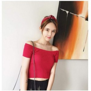 Headbands Twist Bow Wired Headbands Scarf Wrap Hair Accessory Hairband-red - red - CA18QQ3ZZEH $14.13