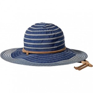 Sun Hats Women's 4-Inch Brim Ribbon Floppy Sun Hat - Denim - C212GTZL8M5 $49.89