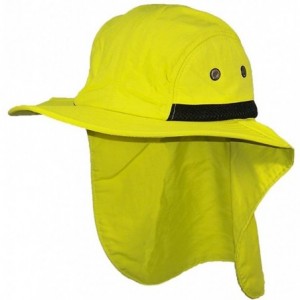 Sun Hats Men/Women Wide Brim Summer Hat with Neck Flap (One Size) - Electric Lime - C0182SLOENT $28.82