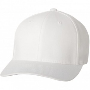 Baseball Caps Adult's 5001 2-Pack Premium Original Twill Fitted Hat - White - CG12H39F2V9 $58.88