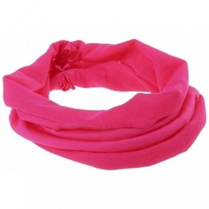 Headbands Women Turban Headwrap Fashion Stretch Soft Headband Headwear - Rose Red - C61967YTE9Z $26.00